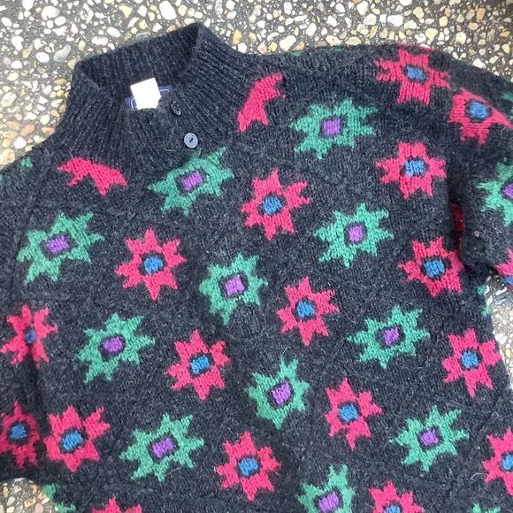 Vintage Woolrich Woman red and green snowflake sweater M - Picture 4 of 4